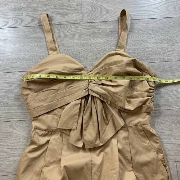 Endless Rose Ruched Detail Tan Jumpsuit - Picture 12 of 15